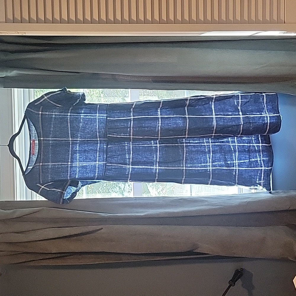Blue linen Pyne & Smith dress